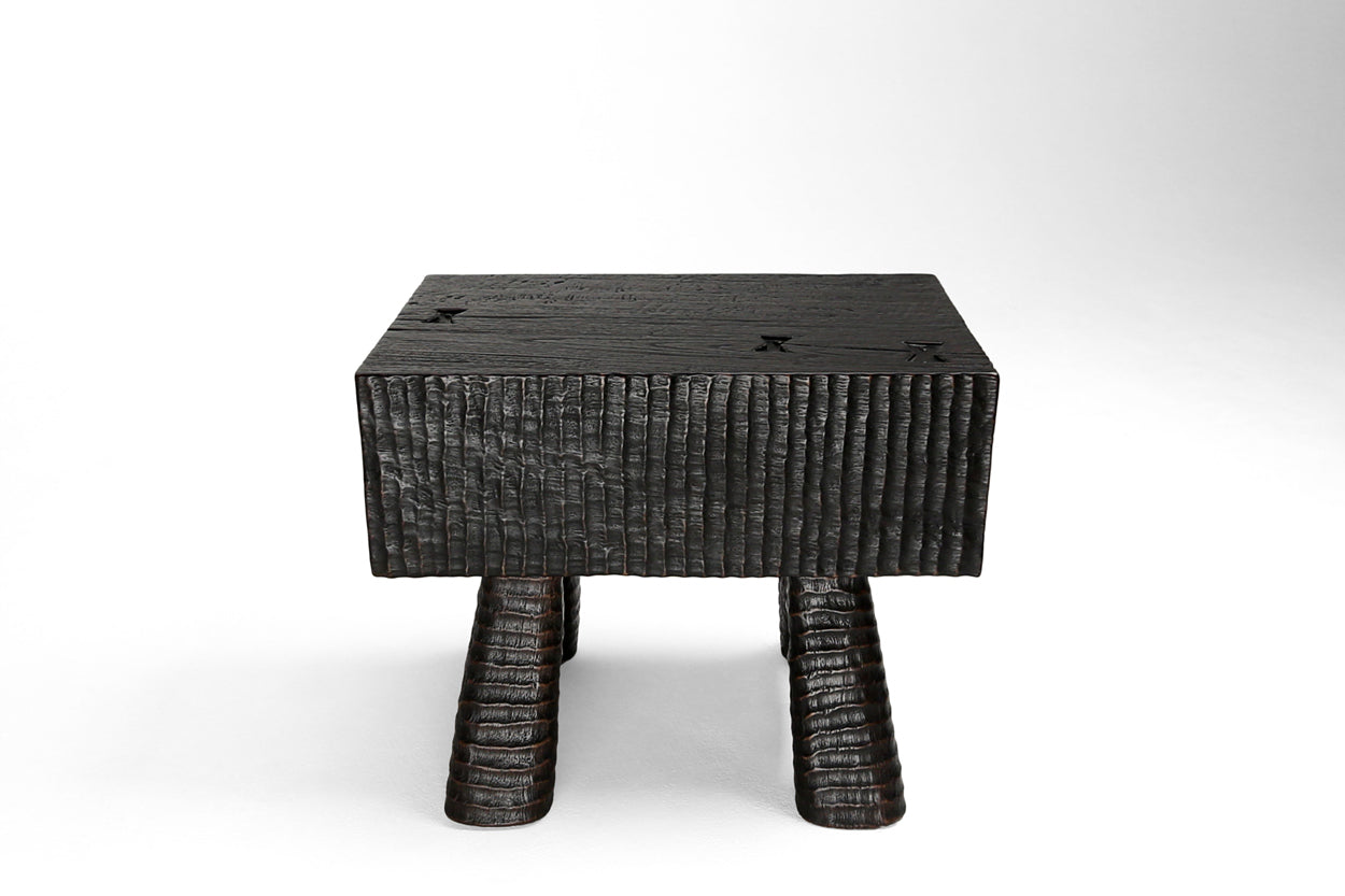 Carved Block Teak Stool – Walker Zabriskie Furniture