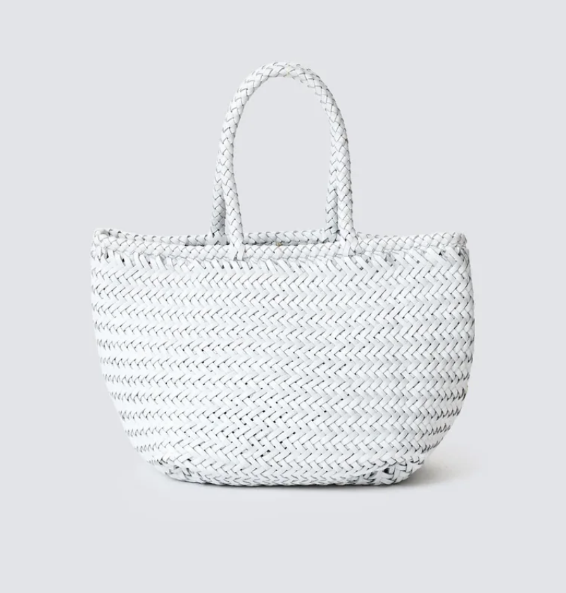 A Woven Journey: 絨毯の文化13-764 Dragon Diffusion - Mini Flat Gora Pearl Woven Leather Bag